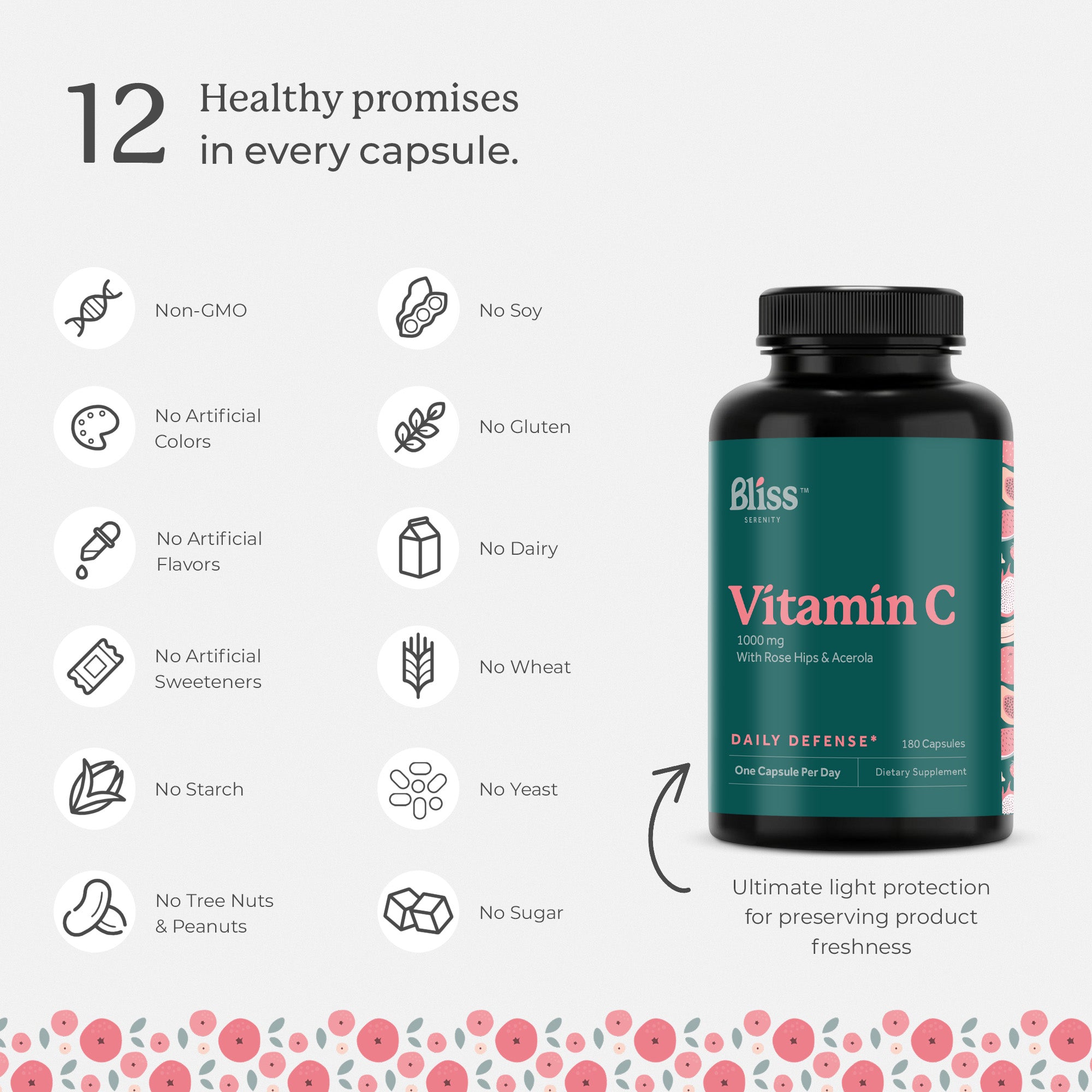 Bliss Serenity Vitamin C 1000mg - 180 Capsules